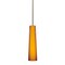 Besa Lighting Camino Stem Pendant, Amber Matte, Satin Nickel Finish, 1x50W Candelabra 1TT-567480-SN - alternate 1